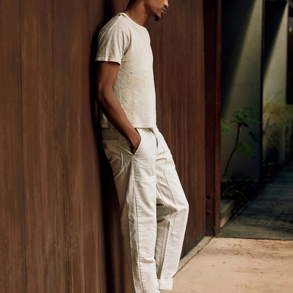Imogene + Willie Hencye Canvas Workpant in Natural 34" x 30" - Picture 2 of 10